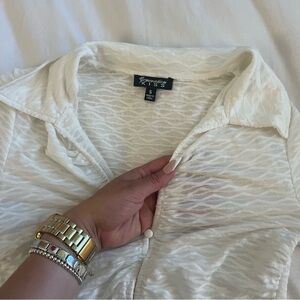 Cute Mesh LS Crop Top